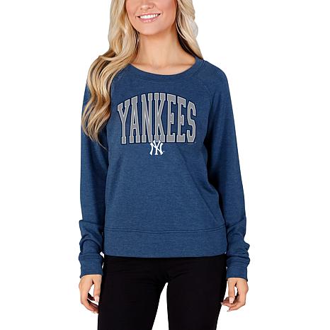 Concepts Sport Officially Licensed MLB Ladies Marathon Long Sleeve Top - Yankees - Blue - Size X-Large