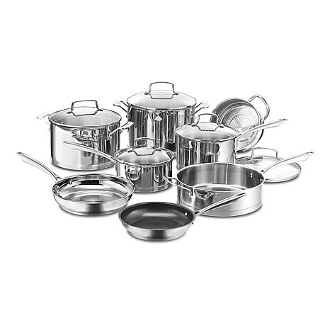 BergHOFF Belly Shape 18/10 Stainless Steel 12Pc Cookware Set, Glass Lids,  Fast, Evenly Heat, Induction Cooktop Ready