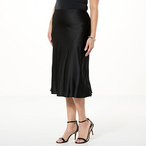 Curations x Nicole Hickl Satin Midi Skirt