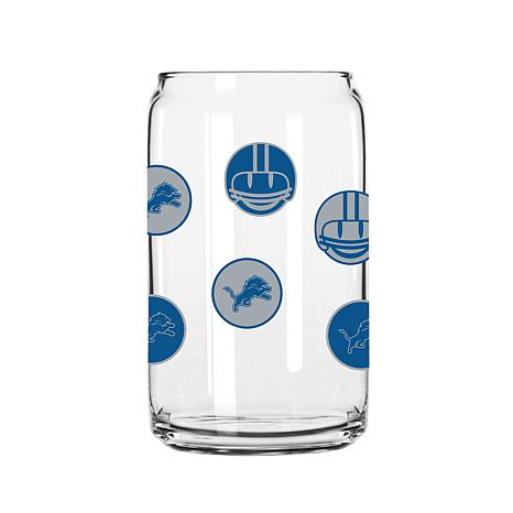 Football Fan Shop Detroit Lions 16oz. Smiley Can Glass