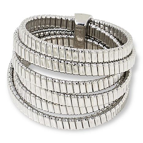 Fiorenza Jewelry Sterling Silver Multi-Row Highway Tubogas Ring