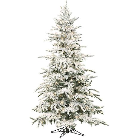 Flocked Mountain Pine 7-1/2' Christmas Tree