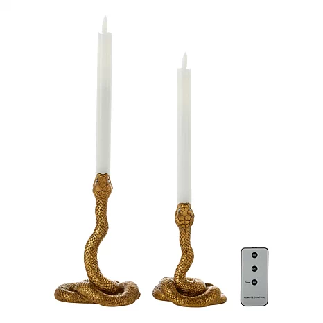 G by Giuliana 2-piece Snake Candle Holders with Flameless Candle - 23287343 | HSN