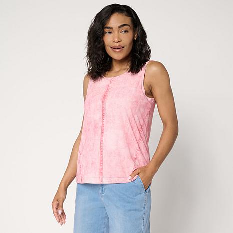 G by Giuliana Printed Denim-Like Mesh Top | HSN