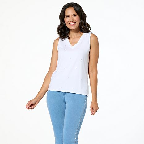 G by Giuliana EcoLuxe Tank Top with Rhinestones G by Giuliana EcoLuxe Tank Top with Rhinestones