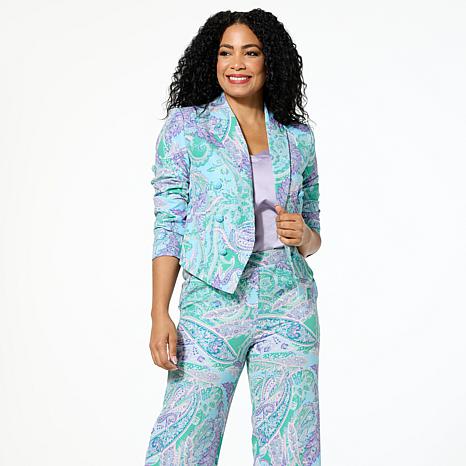 G by Giuliana Woven Cropped Blazer