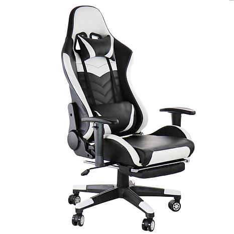 GameFitz Gaming Chair (Black & White) - 9948235 | HSN