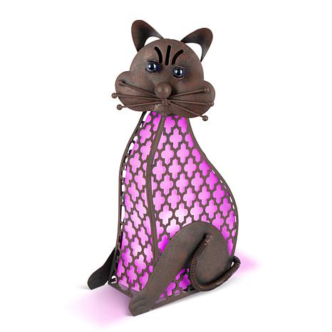 Gerson Company 15.5" Solar Lighted Garden Meadow Cat