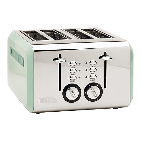 Wide-Slot 4 Slice Toaster, White