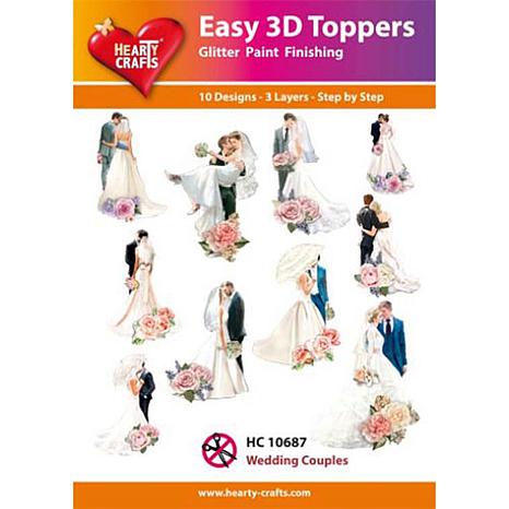 Hearty Crafts Easy 3D Toppers - Wedding Couples - 20530084