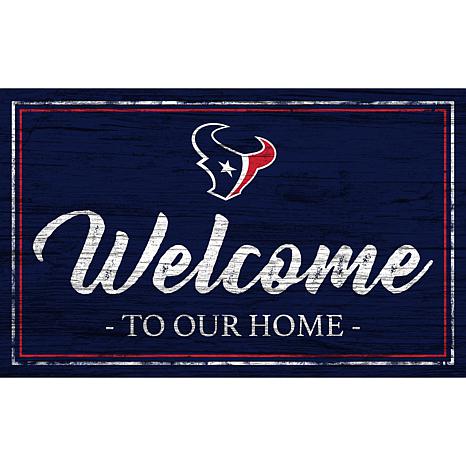 Houston Texans Team Color Welcome 11x19 Sign 9255245 Hsn