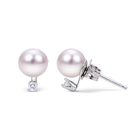 pearl and diamond studs