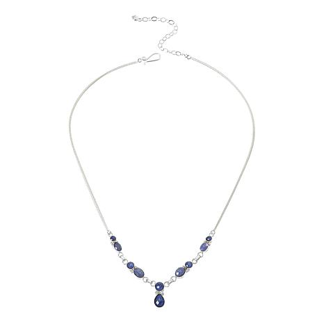 Jay King Gallery Collection Sterling Silver Tanzanite Drop Necklace ...