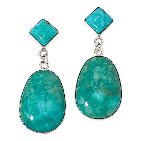 Mine Finds by Jay King Sterling Silver Alicia Turquoise Dangle Earrings