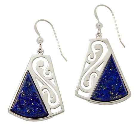 Jay King Sterling Silver Lapis Scrollwork Cut-Out Earrings - 20739413 | HSN