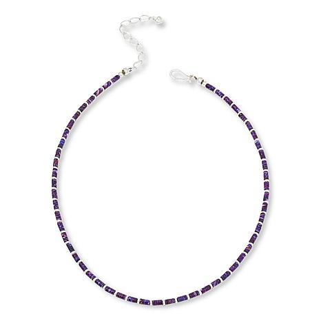 Jay King Sterling Silver Purple Spiny Oyster Shell Bead 18" Necklace