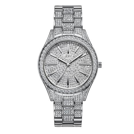 Jbw Cristal Women S Silvertone 12 Diamond Bracelet Watch Jbw Cristal Women S Silvertone 12 Diamond Bracelet Watch