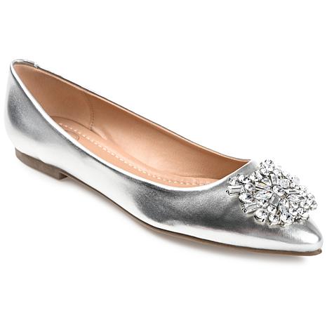 Silver ballet flats wide width shops