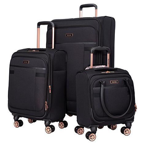 Kensie 3 Pc Expandable Rolling Softside Luggage Set | HSN