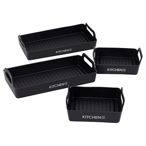 Kitchen HQ 4-piece Silicone Sheet Pan Divider Inserts with Handles Kitchen HQ 4-piece Silicone Sheet Pan Divider Inserts with Handles
