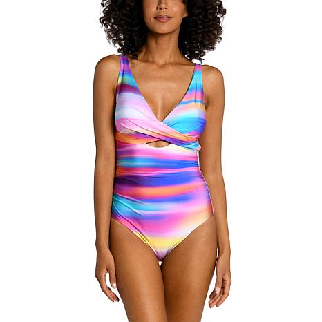 La Blanca Sunset Shores Cross Front Keyhole Mio Swimsuit