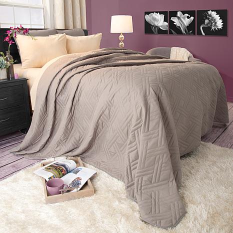 Lavish Home Solid Color Bed Quilt Full Queen 8443569 Hsn Lavish Home Solid Color Bed Quilt Full Queen