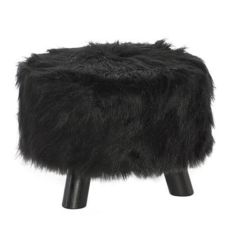 faux fur stool