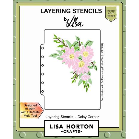 Lisa Horton That Craft Place Lisa Horton Layering Stencil Daisy Hsn