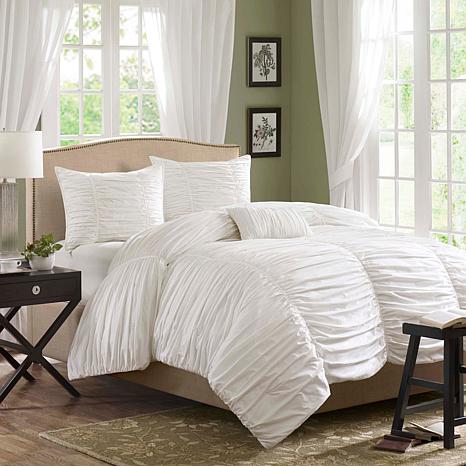 Madison Park Delancey Duvet Set King White 7198164 Hsn