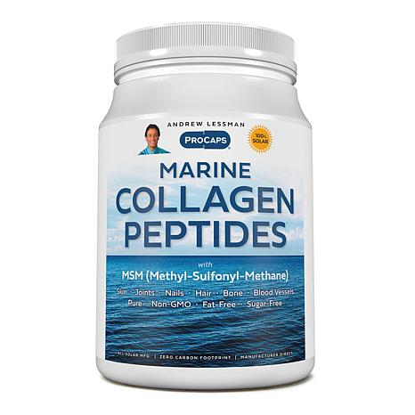 その他 marine collagens l Andrew Lessman Marine Collagen Peptides with MSM - 30 Servings | HSN