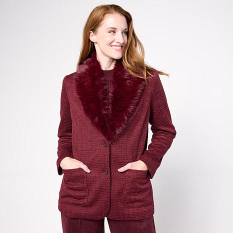 Mark & James by Badgley Mischka Onyx Tweed Knit Blazer | HSN