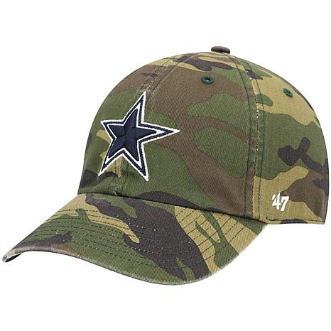 Men's '47 Camo Dallas Cowboys Woodland Clean Up Adjustable Hat