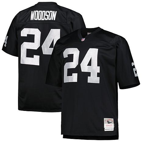 Mitchell & Ness Men's Mitchell & Ness Charles Woodson Black Oakland Raiders  Throwback Retired Player Name Number Long Sleeve Top