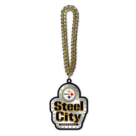 Pittsburgh steelers large fan chain necklace outlet holiday gift secret Santa