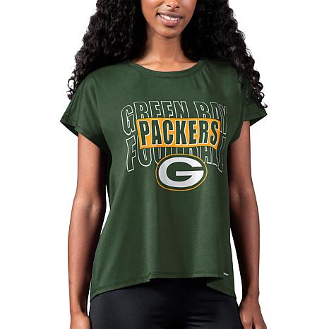 Green Bay Packers Long Sleeve Large G Print Scoop Neck T-Shirt Womens Size  Large