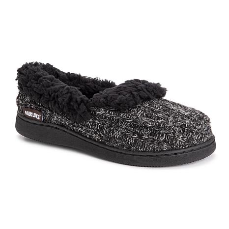 MUK LUKS Anais Pantofole Donna In Pelliccia Sintetica - Viola Chiaro, Taglia X-Large, Suola TPR Per Interni/Esterni