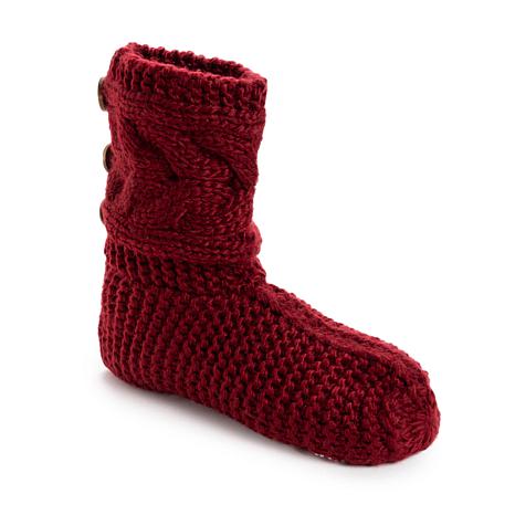 women's muk luks patterned cabin slipper socks