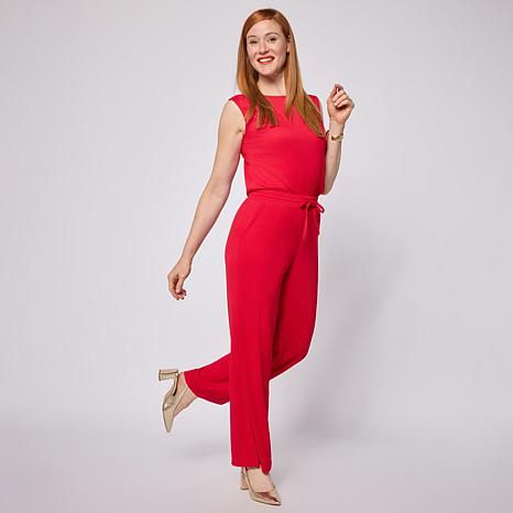 Nina Leonard 2-piece Sleeveless Top and Wide-Leg Pant Set | HSN