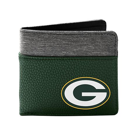 Green Bay Packers Black Leather Cash & Card Holder