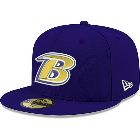 Men's New Era White Baltimore Ravens Omaha 59FIFTY Fitted