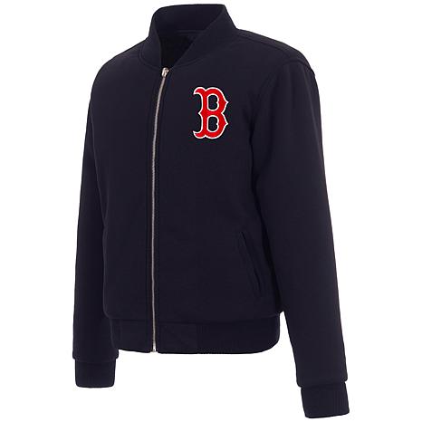 Officially Licensed MLB Red Sox Ladies Jacket w Fleece & Nylon Sides