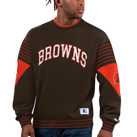 Men's Cleveland Browns Starter Brown/White Throwback Star Full-Zip