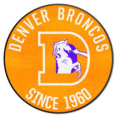 Denver Broncos Sliver Laser Tag - Throwback Logo