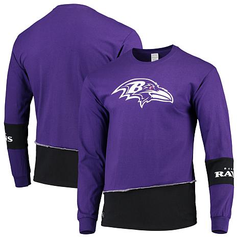 Men's Fanatics Branded Heathered Purple Baltimore Ravens End Around Tri-Blend T-Shirt