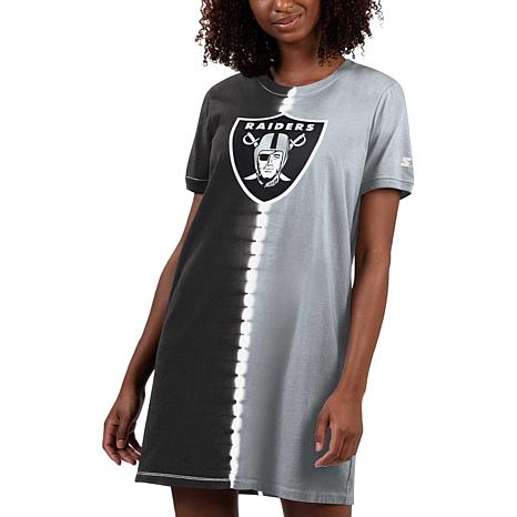 Football Fan Shop Officially Licensed NFL Starter Tie-Dye Cotton Dress - Rams - Raiders