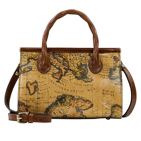 Patricia Nash Clemence Leather Satchel Crossbody - 20703257