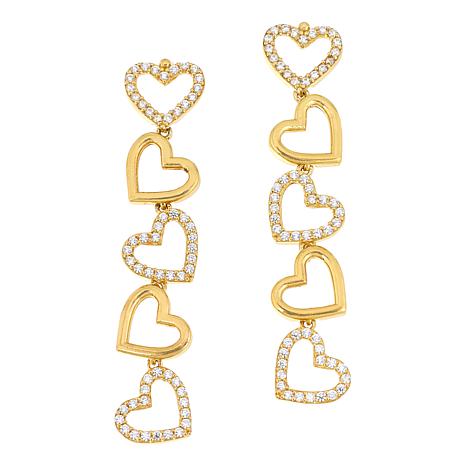 Radiance by Absolute™ x Katharine McPhee 1.25ctw Heart Drop Earrings ...