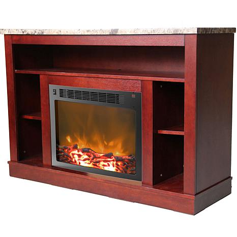 Seville Fireplace Mantel w/Electronic Fireplace Insert