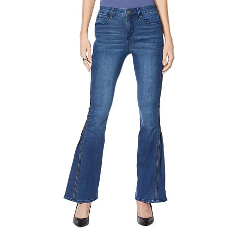 skinny girl high rise flare jeans