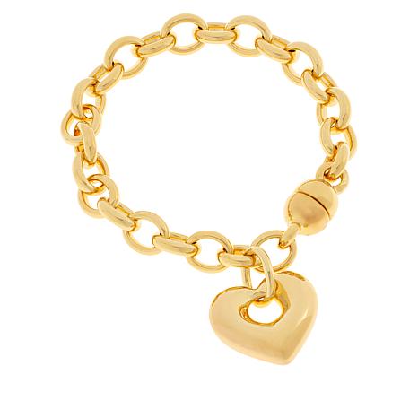 Soave Oro 14K Gold Electroform Religious Charm Bracelet - 20399834